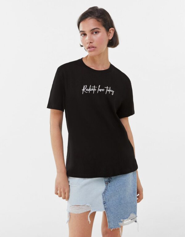 خرید تی شرت آستین کوتاه زنانه برشکا کد 101856 | فروشگاه اینترنتی بانی استایل