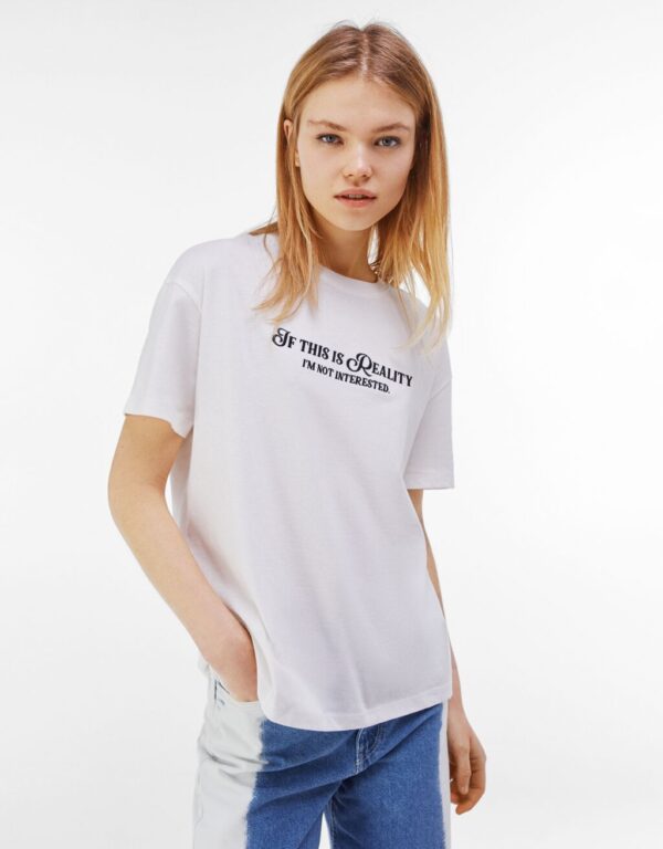 خرید تی شرت آستین کوتاه زنانه برشکا کد 101867 | فروشگاه اینترنتی بانی استایل