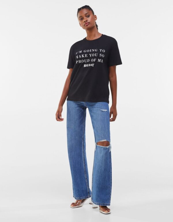 خرید تی شرت آستین کوتاه زنانه برشکا کد 101877 | فروشگاه اینترنتی بانی استایل