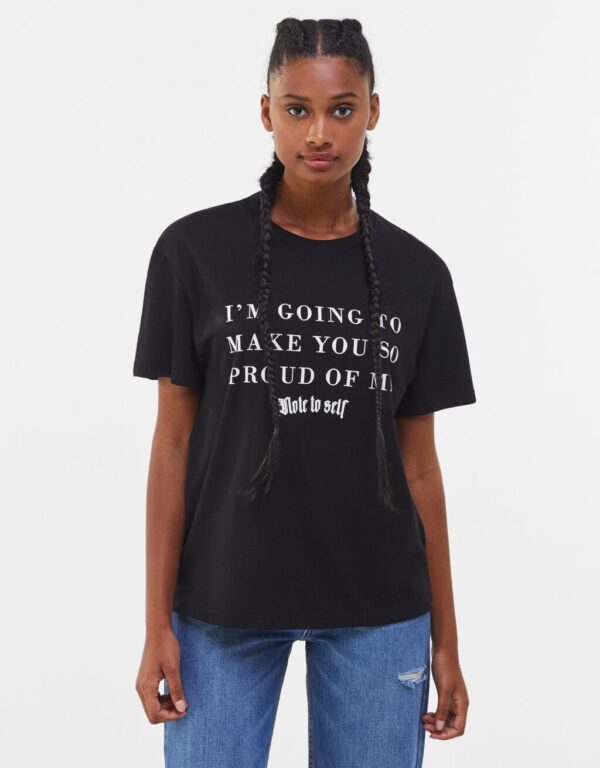 خرید تی شرت آستین کوتاه زنانه برشکا کد 101877 | فروشگاه اینترنتی بانی استایل