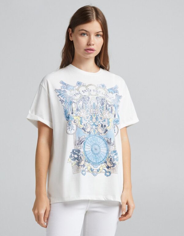 خرید تی شرت آستین کوتاه زنانه برشکا کد 101896 | فروشگاه اینترنتی بانی استایل