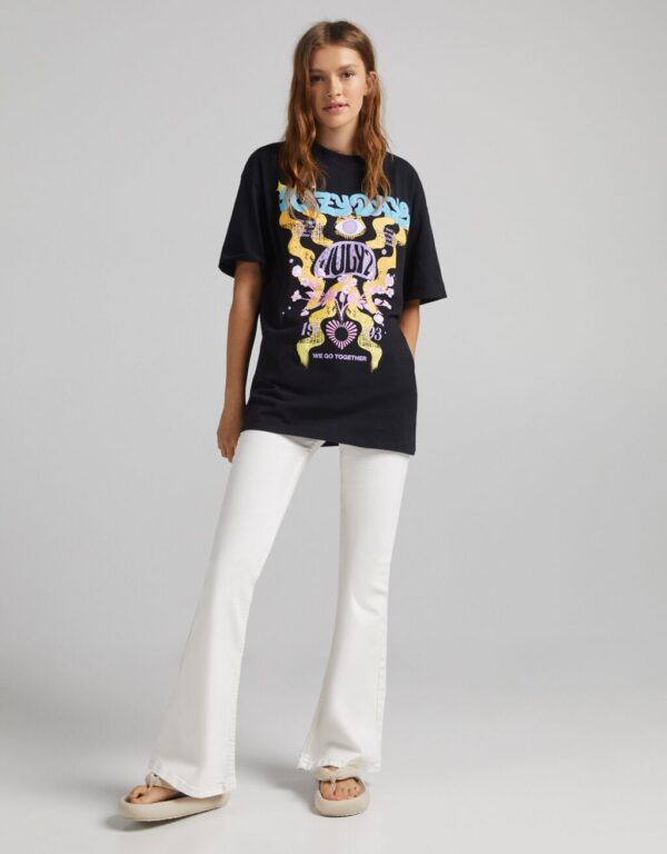 خرید تی شرت آستین کوتاه زنانه برشکا کد 101907 | فروشگاه اینترنتی بانی استایل