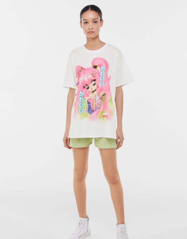 خرید تی شرت آستین کوتاه زنانه برشکا کد 101945 | فروشگاه اینترنتی بانی استایل