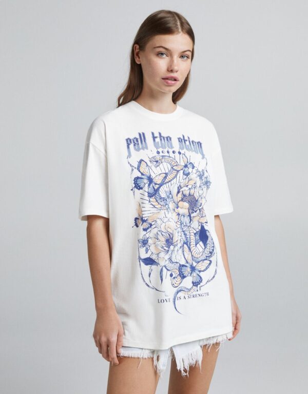 خرید تی شرت زنانه برشکا کد 102019 | فروشگاه اینترنتی بانی استایل