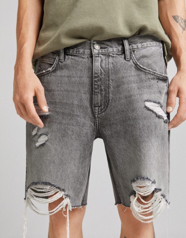 خرید شلوارک جین مردانه برشکا کد 104856 | فروشگاه اینترنتی بانی استایل