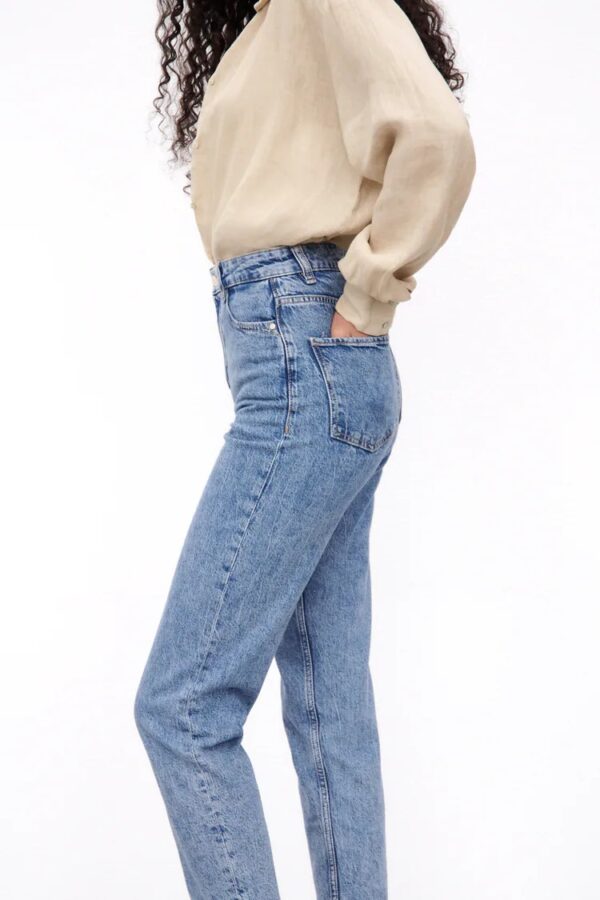 خرید شلوار جین مام استایل زنانه زارا کد 115552 | بانی استایل