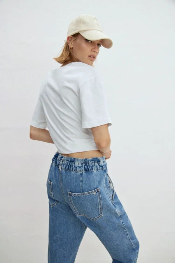 خرید شلوار جین بگی زنانه زارا کد 116603 | بانی استایل