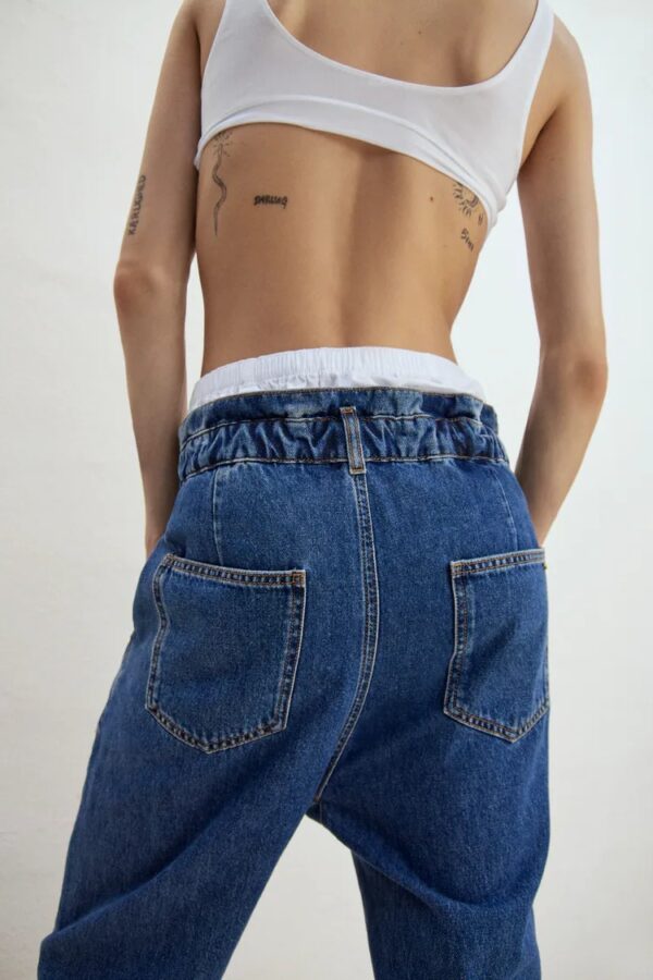 خرید شلوار جین بگی زنانه زارا کد 116611 | بانی استایل