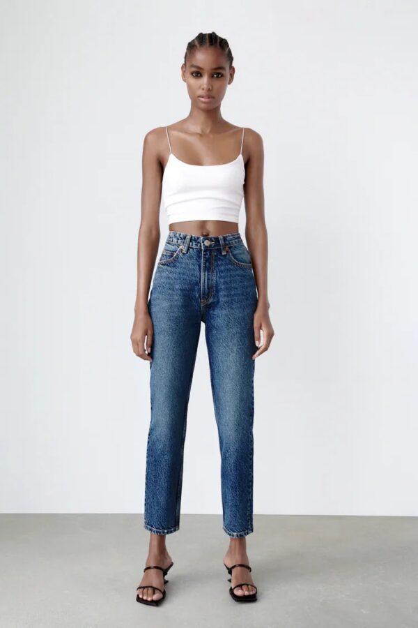 خرید شلوار جین مام استایل زنانه زارا کد 116760 | بانی استایل