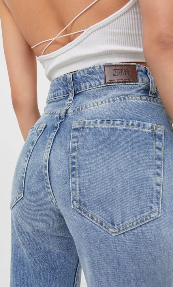 خرید شلوار جین راسته زنانه استرادیواریوس کد 184301 | بانی استایل