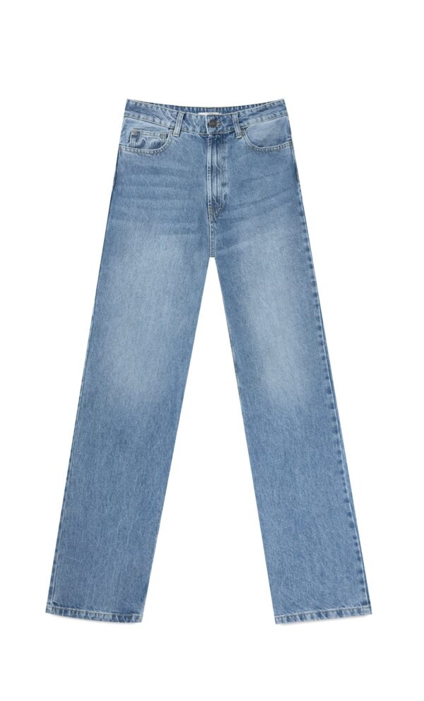 خرید شلوار جین راسته زنانه استرادیواریوس کد 184301 | بانی استایل