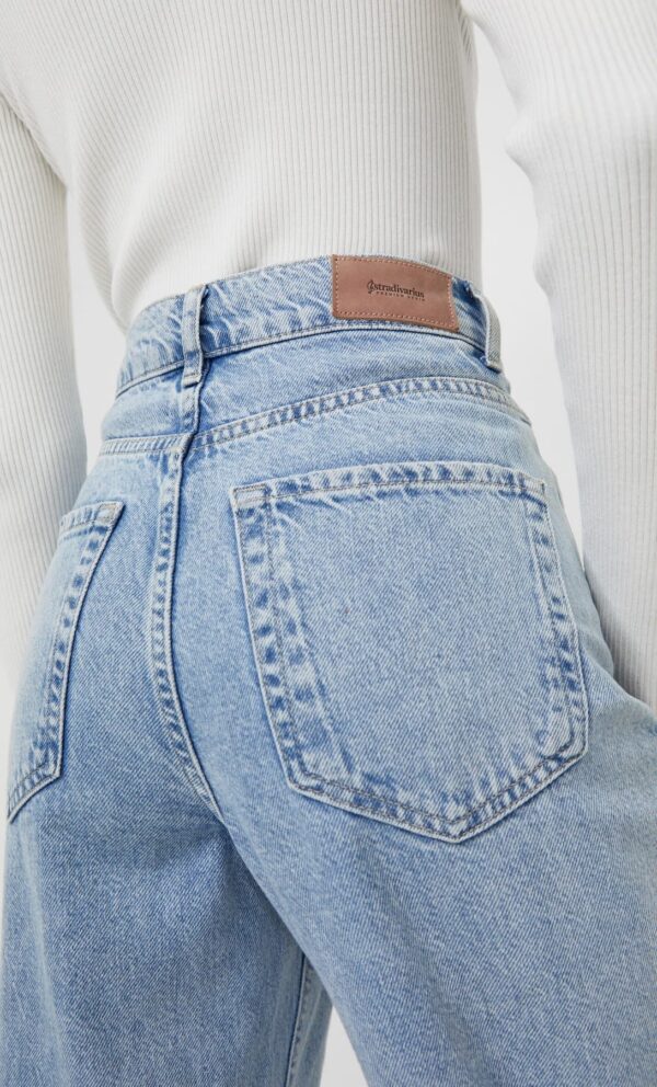 خرید شلوار جین راسته زنانه استرادیواریوس کد 184307 | بانی استایل