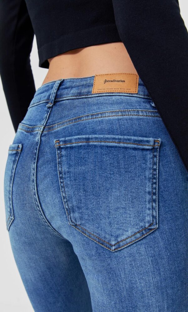 خرید شلوار جین راسته زنانه استرادیواریوس کد 184317 | بانی استایل