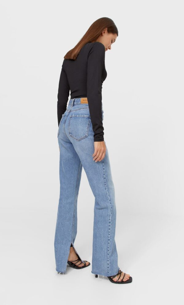 خرید شلوار جین راسته زنانه استرادیواریوس کد 185003 | بانی استایل