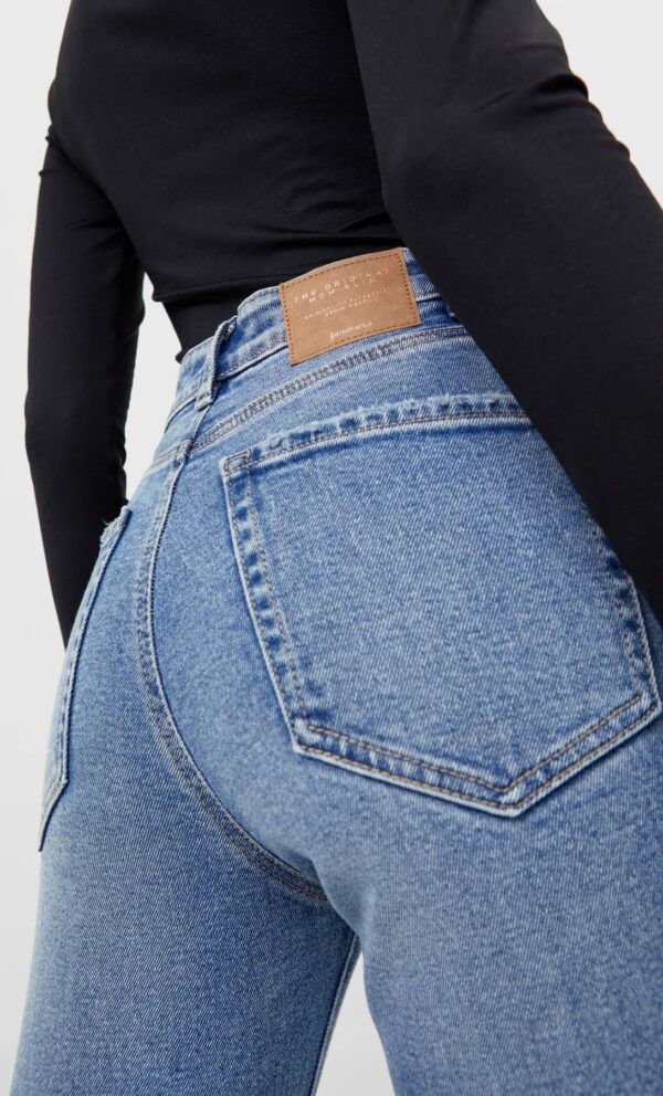 خرید شلوار جین مام استایل زنانه استرادیواریوس کد 185011 | بانی استایل