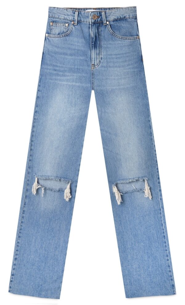 خرید شلوار جین راسته زنانه استرادیواریوس کد 185012 | بانی استایل
