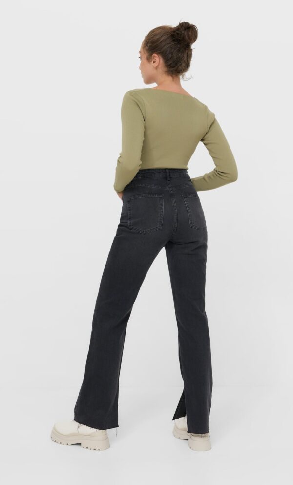 خرید شلوار جین راسته زنانه استرادیواریوس کد 185015 | بانی استایل