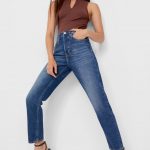 خرید شلوار جین مام استایل زنانه استرادیواریوس کد 185023 | بانی استایل