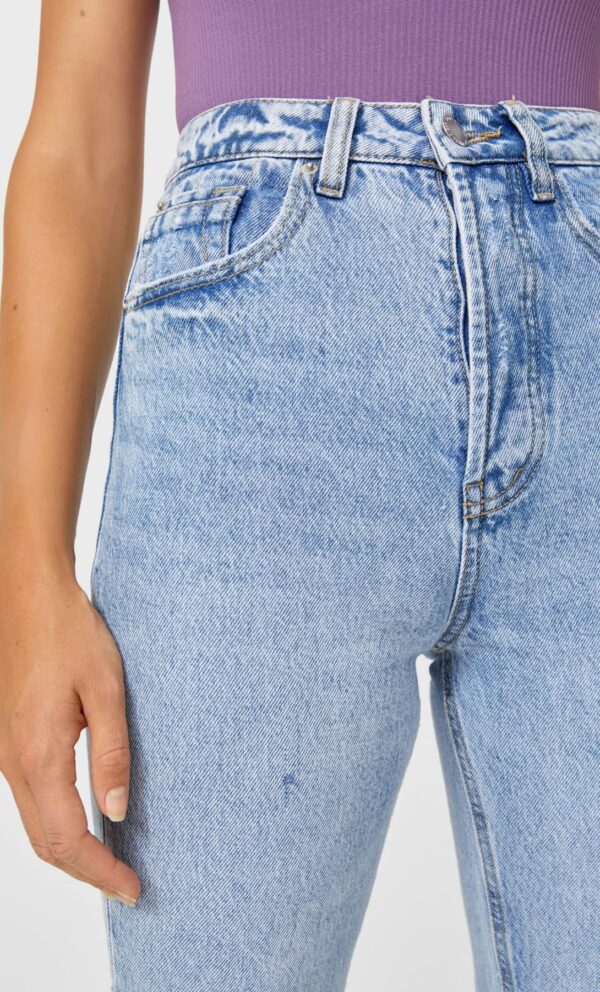 خرید شلوار جین مام استایل زنانه استرادیواریوس کد 185026 | بانی استایل