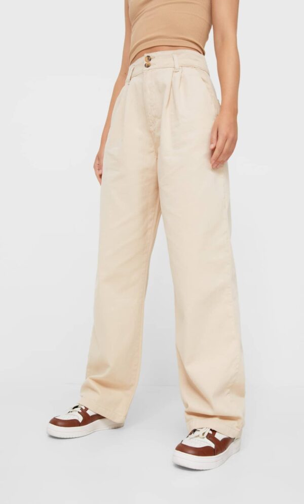 خرید شلوار جین دمپا گشاد زنانه استرادیواریوس کد 185039 | بانی استایل