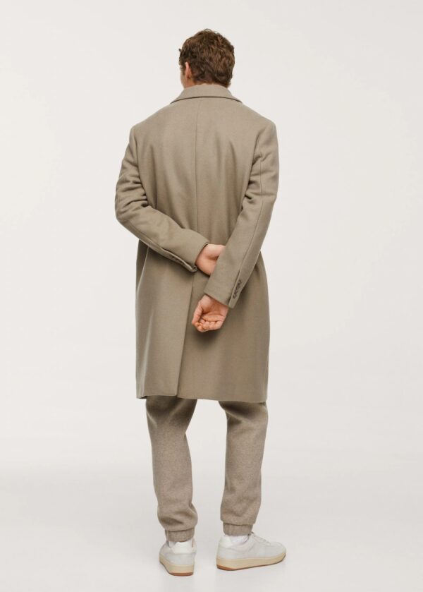 خرید پالتو بلند پشمی مردانه منگو کد 188624 | بانی استایل