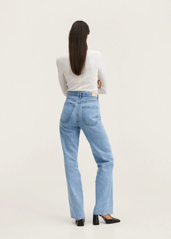 خرید شلوار جین دمپا گشاد زنانه منگو کد 202879 | بانی استایل