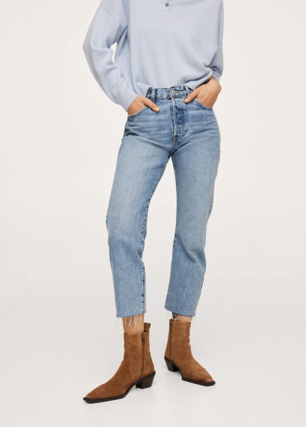 خرید شلوار جین راسته زنانه منگو کد 202884 | بانی استایل