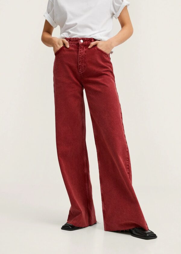 خرید شلوار جین دمپا گشاد زنانه منگو کد 202885 | بانی استایل