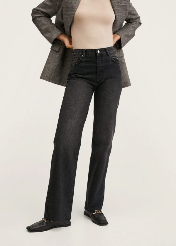 خرید شلوار جین دمپا گشاد زنانه منگو کد 202971 | بانی استایل