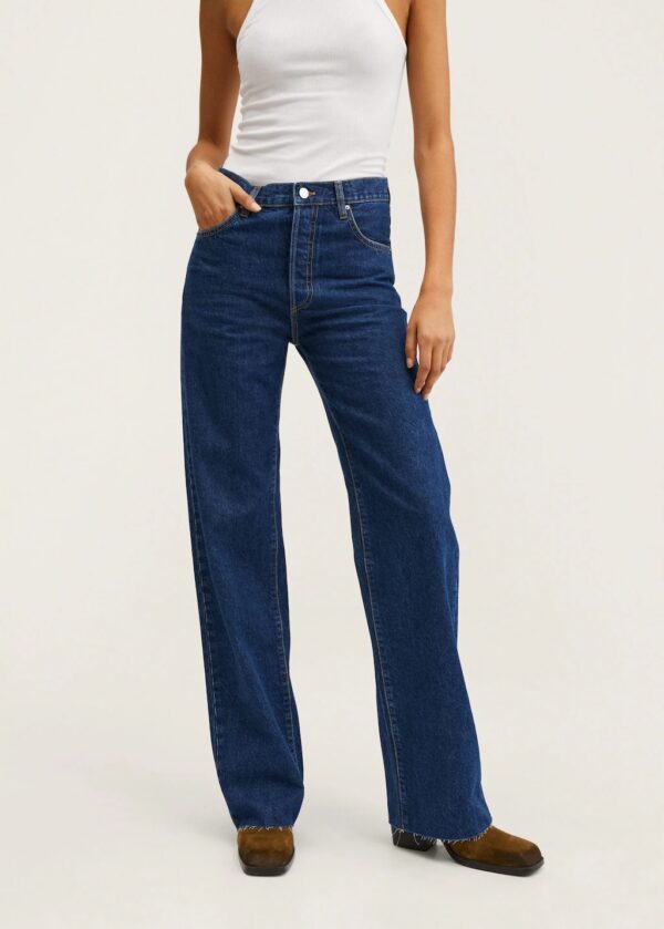 خرید شلوار جین دمپا گشاد زنانه منگو کد 203793 | بانی استایل