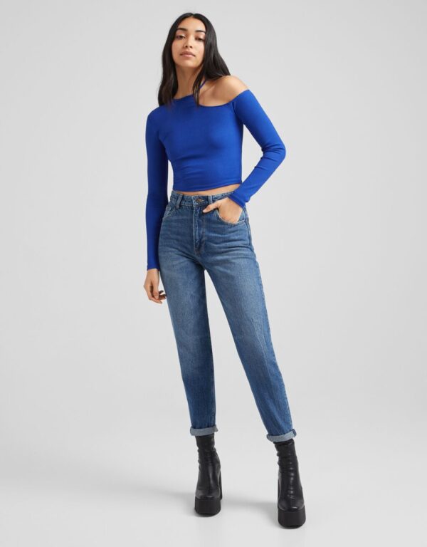 خرید شلوار جین مام استایل زنانه برشکا کد 210298 | بانی استایل