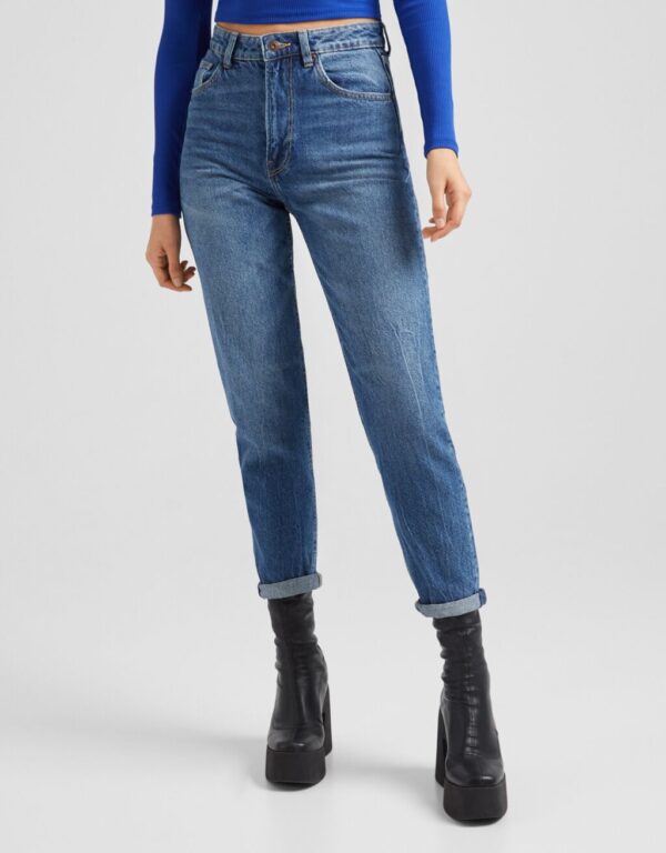 خرید شلوار جین مام استایل زنانه برشکا کد 210298 | بانی استایل