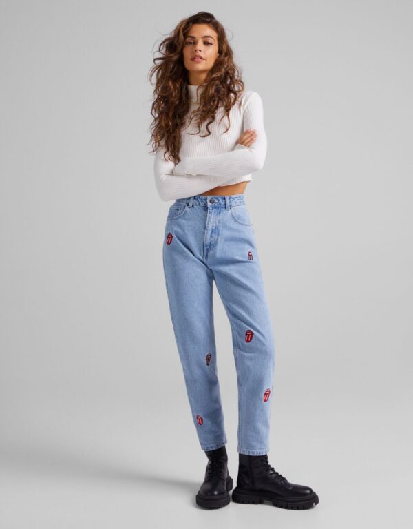 خرید شلوار جین مام استایل زنانه برشکا کد 210309 | بانی استایل
