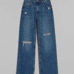 خرید شلوار جین دمپا گشاد زنانه برشکا کد 210320 | بانی استایل