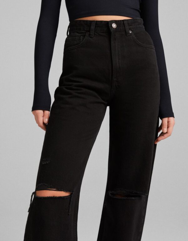 خرید شلوار جین دمپا گشاد زنانه برشکا کد 210322 | بانی استایل