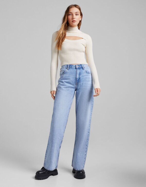 خرید شلوار جین راسته زنانه برشکا کد 210327 | بانی استایل