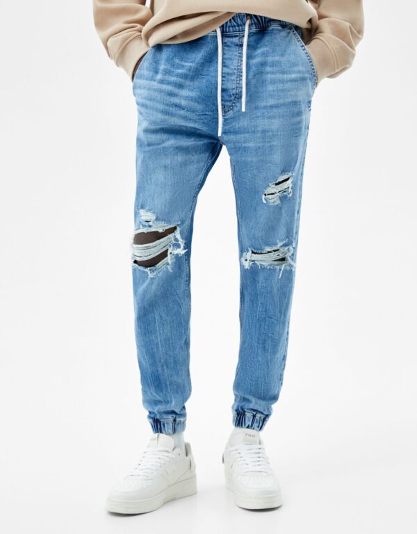خرید شلوار جین زاپ دار مردانه برشکا کد 212782 | بانی استایل