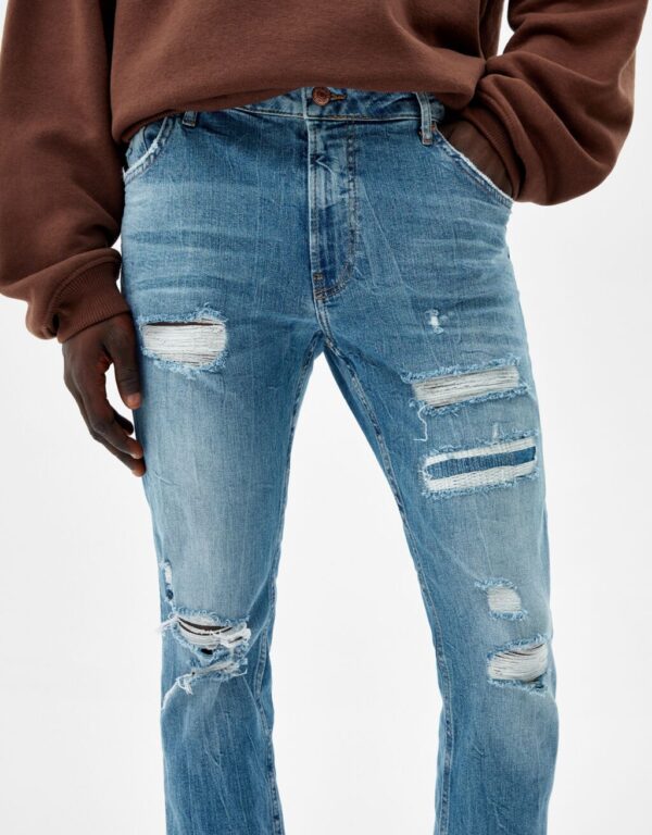 خرید شلوار جین زاپ دار مردانه برشکا کد 212806 | بانی استایل