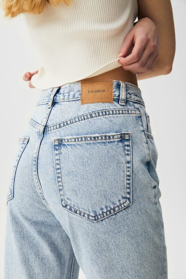 خرید شلوار جین مام استایل زنانه پول اند بیر ککد 218429 | بانی استایل
