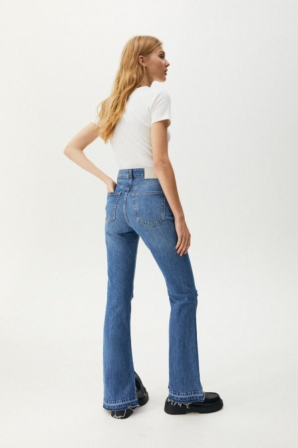 خرید شلوار جین دمپا گشاد زنانه پول اند بیر کد 218552 | بانی استایل