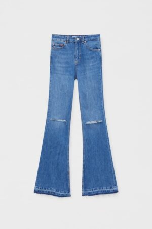 خرید شلوار جین دمپا گشاد زنانه پول اند بیر کد 218552 | بانی استایل