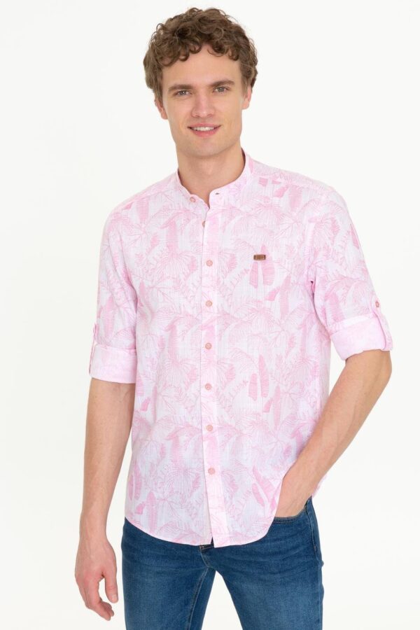 خرید پیراهن طرح دار مردانه یو اس پولو کد 229727 | بانی استایل