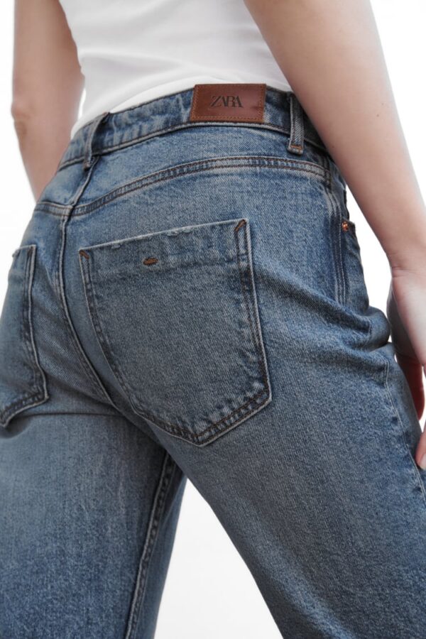 شلوار جین زاپ دار زنانه زارا کد 488171