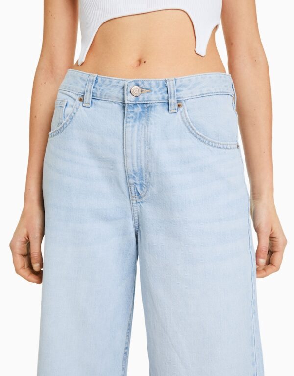 شلوار جین کوتاه دمپا گشاد زنانه برشکا کد 560515