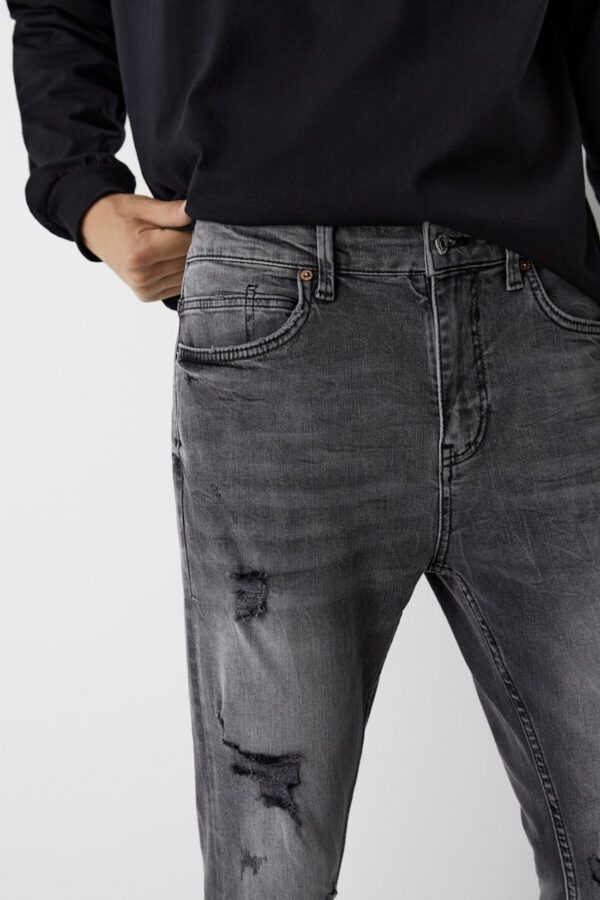 شلوار جین زاپ دار مردانه پول اند بیر کد 718404