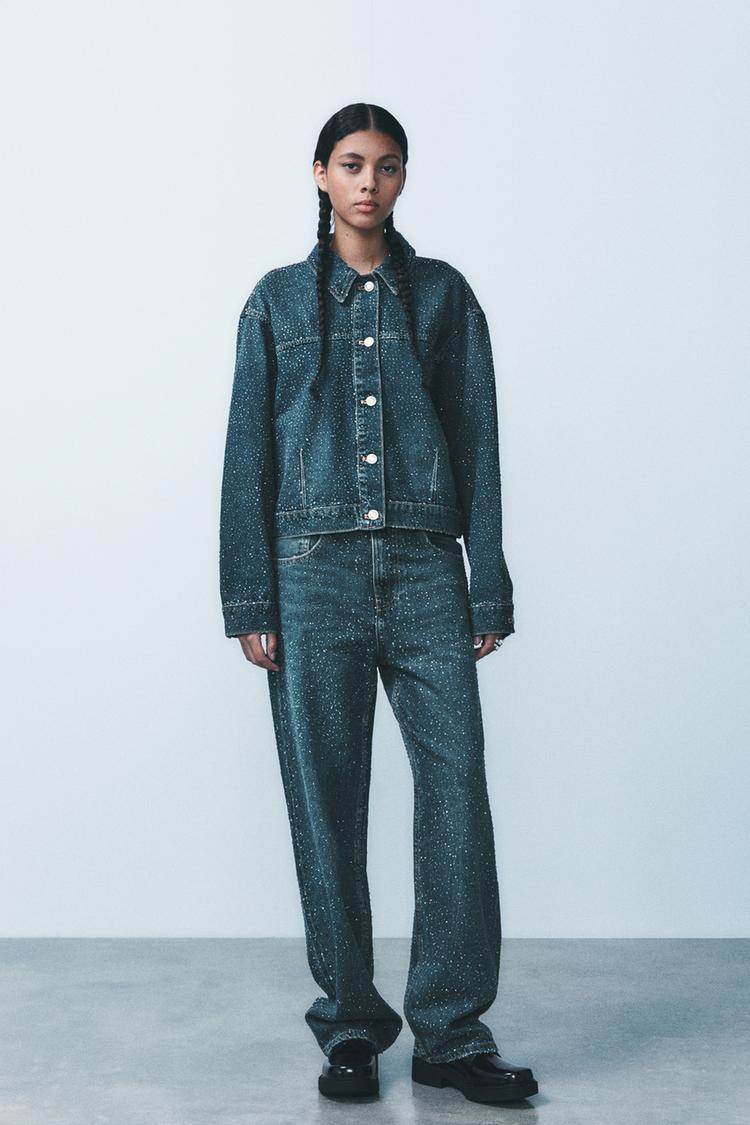 شلوار جین اورسایز زنانه زارا کد 1311433 بانی استایل